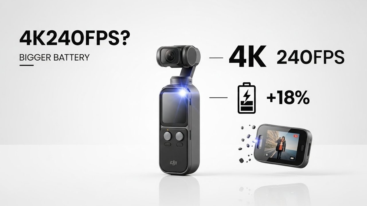 DJI Pocket 4 — крупная утечка: новые двойные камеры + возможность съёмки в формате 4K