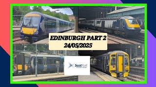 Trains at Edinburgh Waverley (PRT 2) 24/05/2025 West Direction