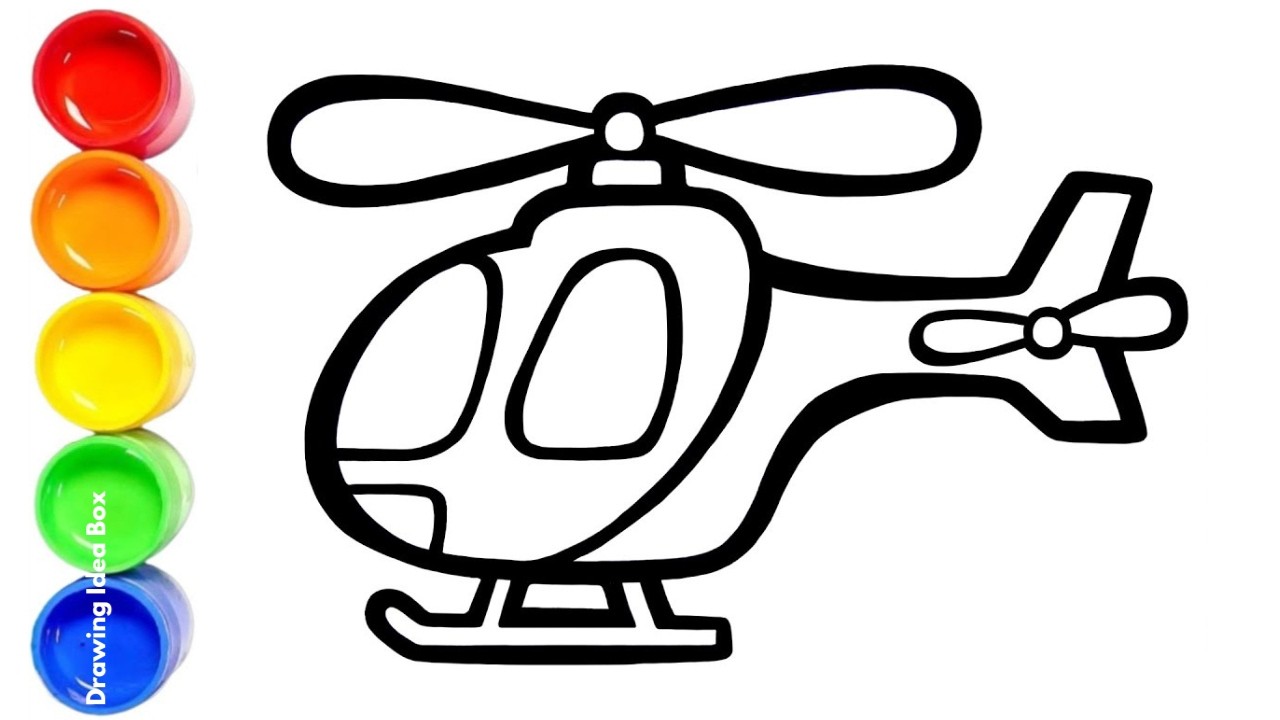 Draw Helicopter with Colors & Circles + Baby Shark Song | Learn Colors for Kids | Yup Yup Go