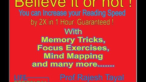 Read Fast Learn More Introduction Video -1