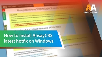 How to install AhsayCBS latest hotfix on Windows
