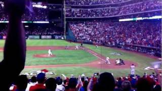 ALCS 2011 game 1 Texas Rangers vs. Detroit Tigers Final Out