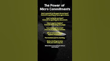 The Power of Micro Commitments #shorts #motivation #success #discipline