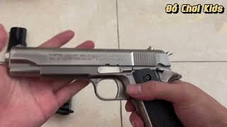 M1911 đạn bi nhựa, thuỷ tinh 6mm và chuẩn bị kèo Glock 17 điện cho AE