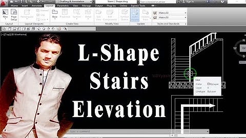 AUTOCAD |L-SHAPE STAIRS ELEVATION in Autocad in Urdu/Hindi |CAD TUTORIALS BY YASIR