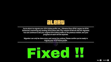 Fix GTA V Enhanced "Not Eligible for Migration" Error | GTA Online Save Transfer solution 💯✅