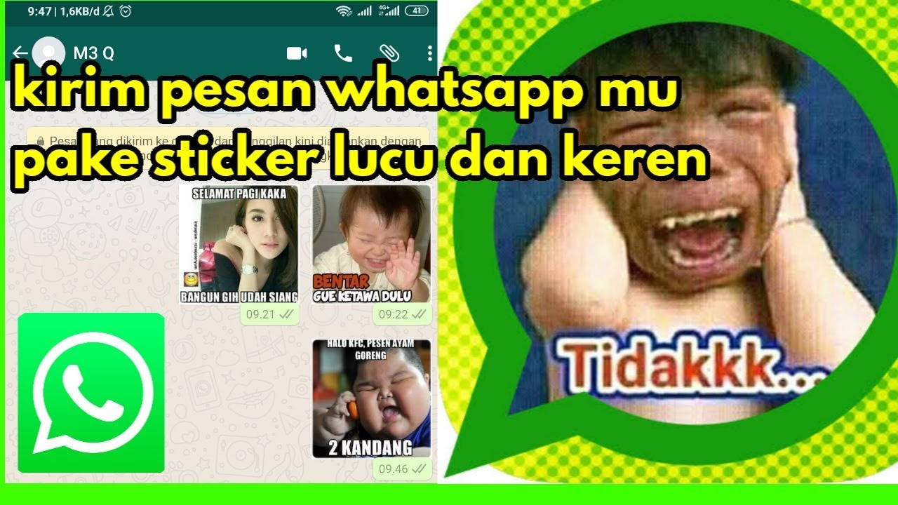 Rahasaia Cara Menambahkan Sticker Meme Whatsapp Lucu Keren Youtube