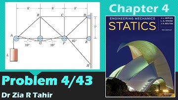 Problem 4/43 | Engineeing Mechanics: STATICS, JL Meriam, 9th Edition