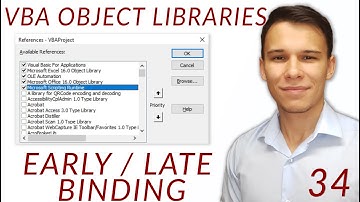 VBA Object Libraries, Early & Late Binding (Серия VBA 34)