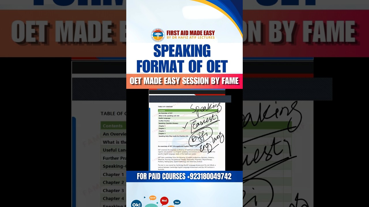 🎯 OET SPEAKING FORMAT | OET MADE EASY | FAME PLATFORM 🗣️📚
