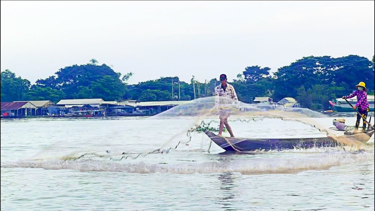 Cao thủ chài lớn sông sâu 13kg chì bắt nhiều cá khủng - Sông Nước Cửu Long - Nguyễn Hùng