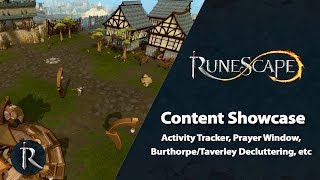 Activity Tracker, Burthorpe/Taverley Decluttering, etc - RuneScape Content Showcase (August 2019)