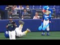 2018.08.10 ボールが頭部直撃も、時間差で痛がるつば九郎
