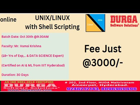 UNIX/LINUX Online Training @ DURGASOFT