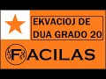 EKVACIOJ DE DUA GRADO 20 (ESPERANTO)