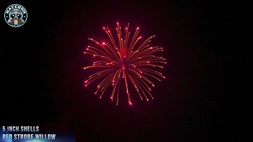 Raccoon Fireworks 1.3G JY5 0276 5 inch Shell Red Strobe Willow