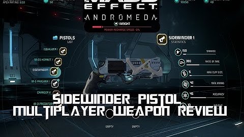 Mass Effect Andromeda Sidewinder Multiplayer Weapon Review