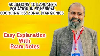 Solution to Laplace's Equation in  Spherical Coordinates-Zonal Harmonics|| Electrostatics