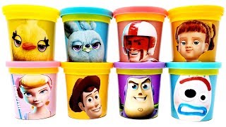 Play-Doh Toy Story 4 Mini Figures Bo Peep Woody Buzz Lightyear Gabby Ducky Bunny Forky Duke