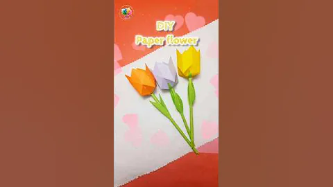 Easy to make paper flowers  | Paper tulips | Papercraft flower | Cute gift idea | Easy gift idea