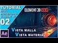 Curso Element 3D nivel principiante 2 "vista malla y vista material" // Tutorial E3D