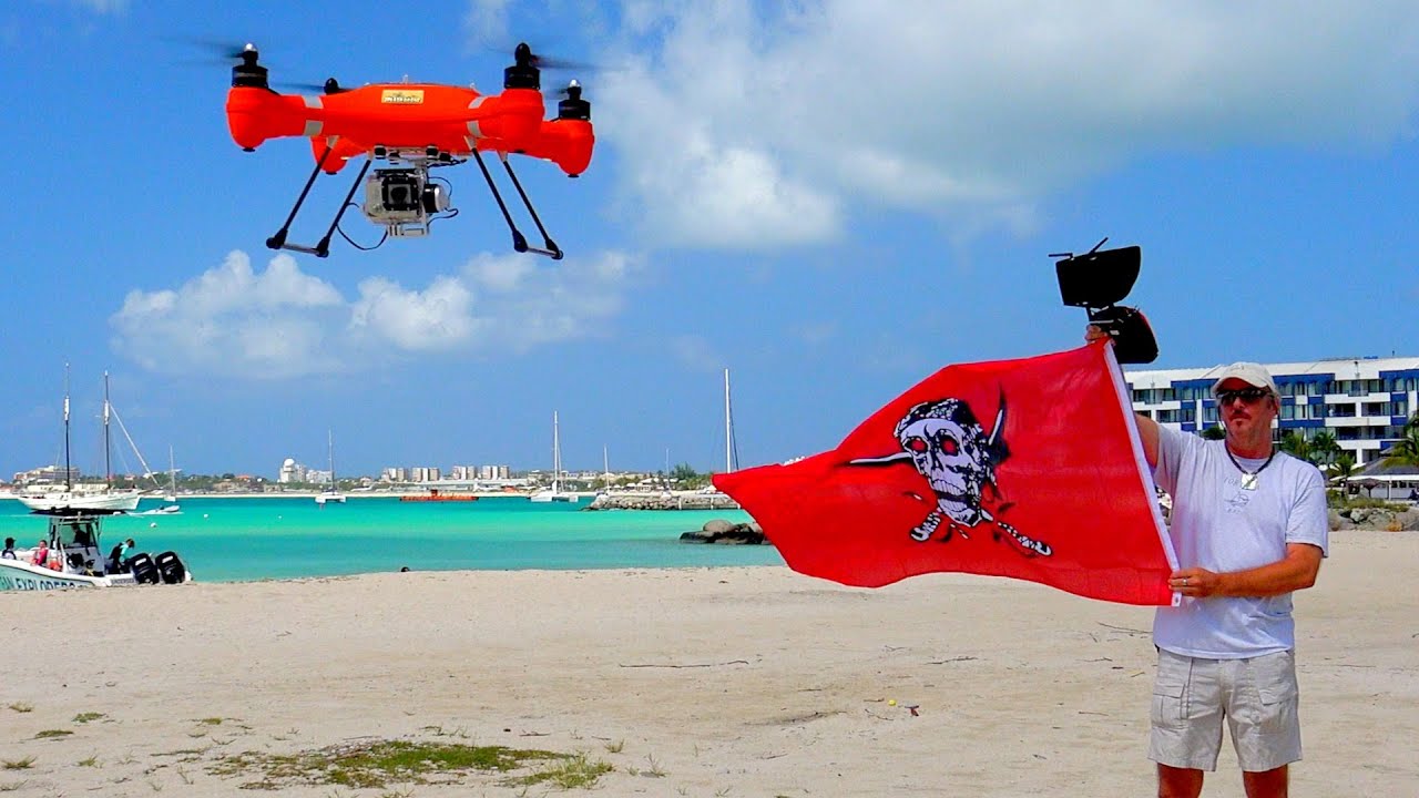 NEW SplashDrone AUTO PLUS ~ 1st Test Flights in St Maarten, CARIBBEAN!