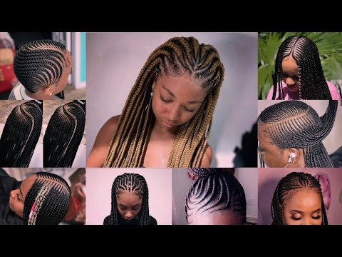 Stylish Cornrows Braided Hair Hairstyles For African Ladies - YouTube