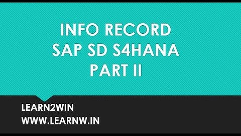 customer material info record in sap sd | info record sap sd | plant determination in sales order