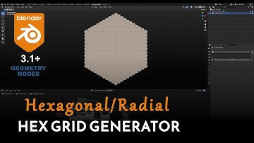 Hexagonal HexGrid (Honeycomb/Radial) generator with Geometry Nodes in Blender 3.1+