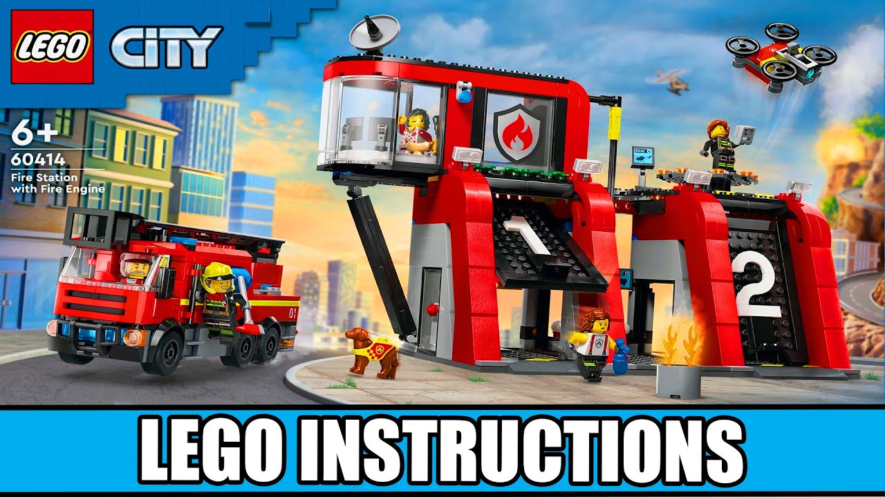City - Fire Station with Fire Truck LEGO instructions