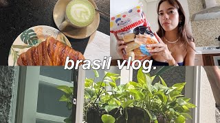 homebody vlog 🧺 | cozy days in brasil, groceries haul, slow morning routines