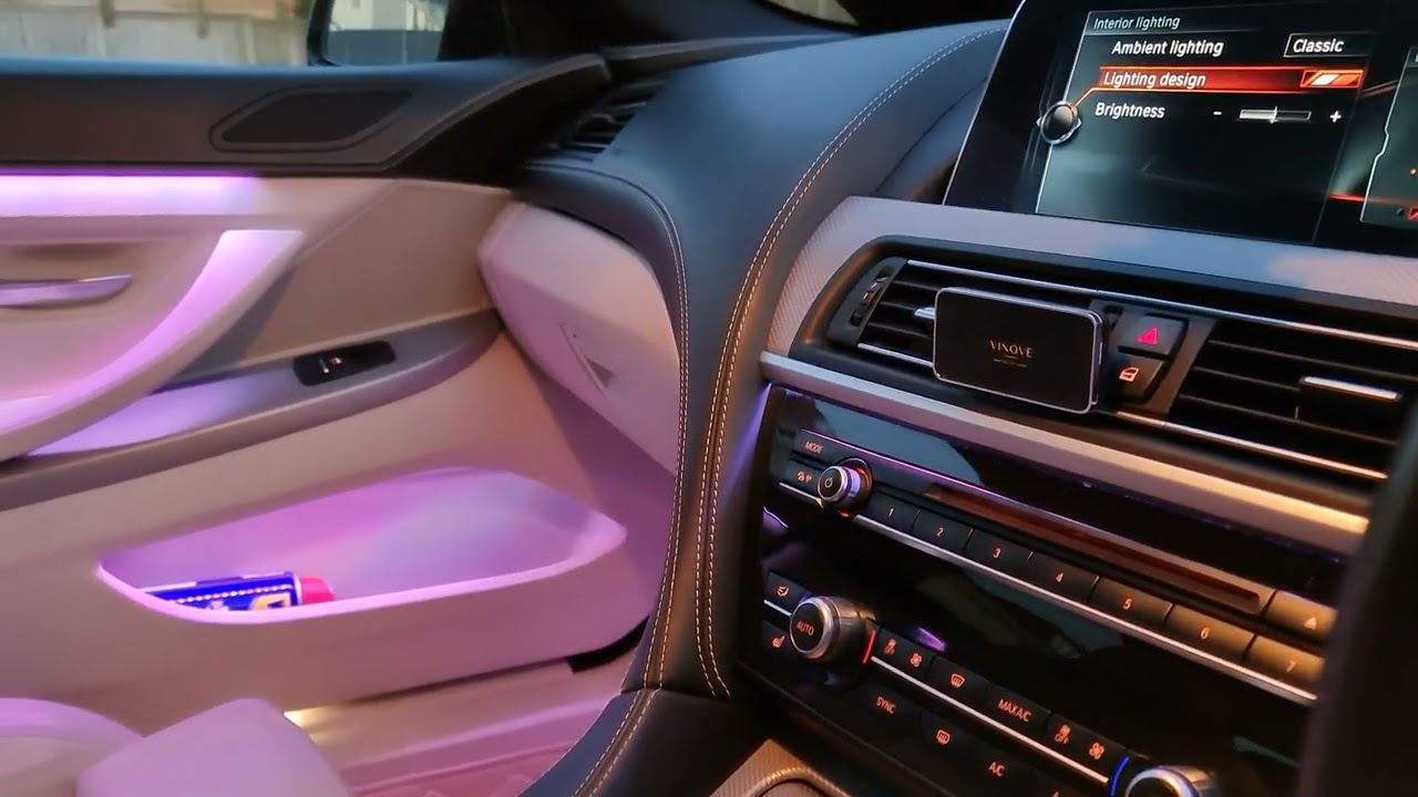 BMW 640D ambient light - YouTube