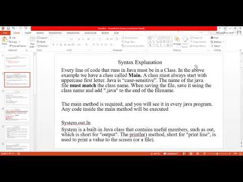JAVA SYNTAX EXPLANATION