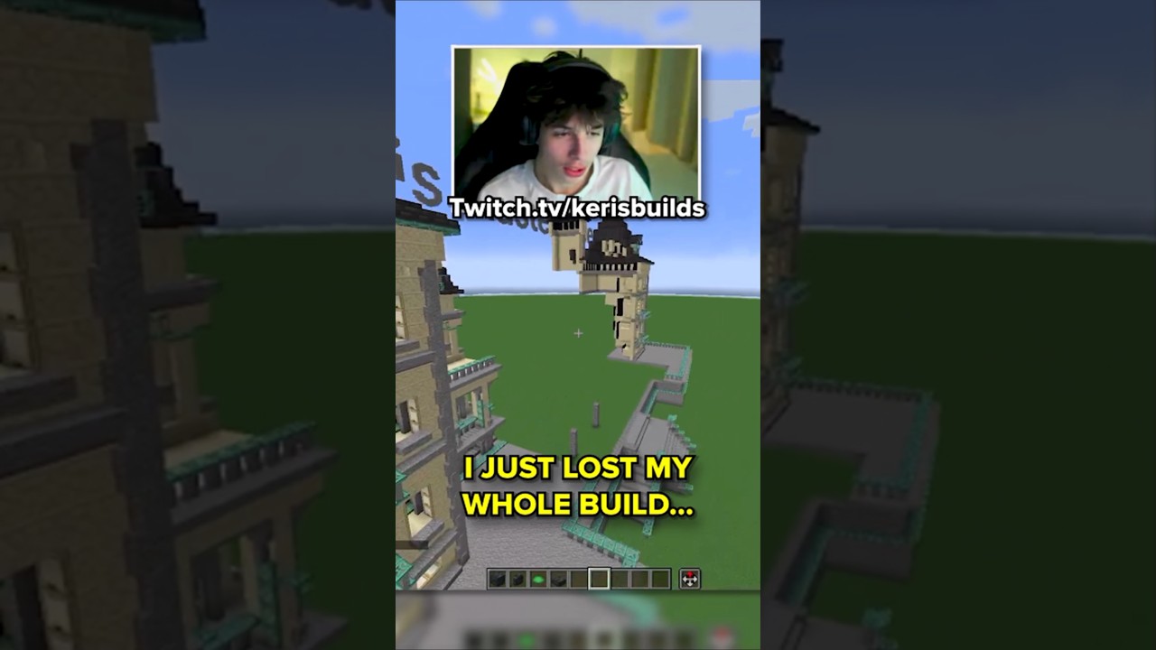 I Just Lost My WHOLE Build #Minecraft #streamer #funny #clips