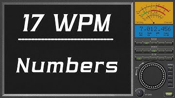 17wpm Numbers, cw morse code trainer