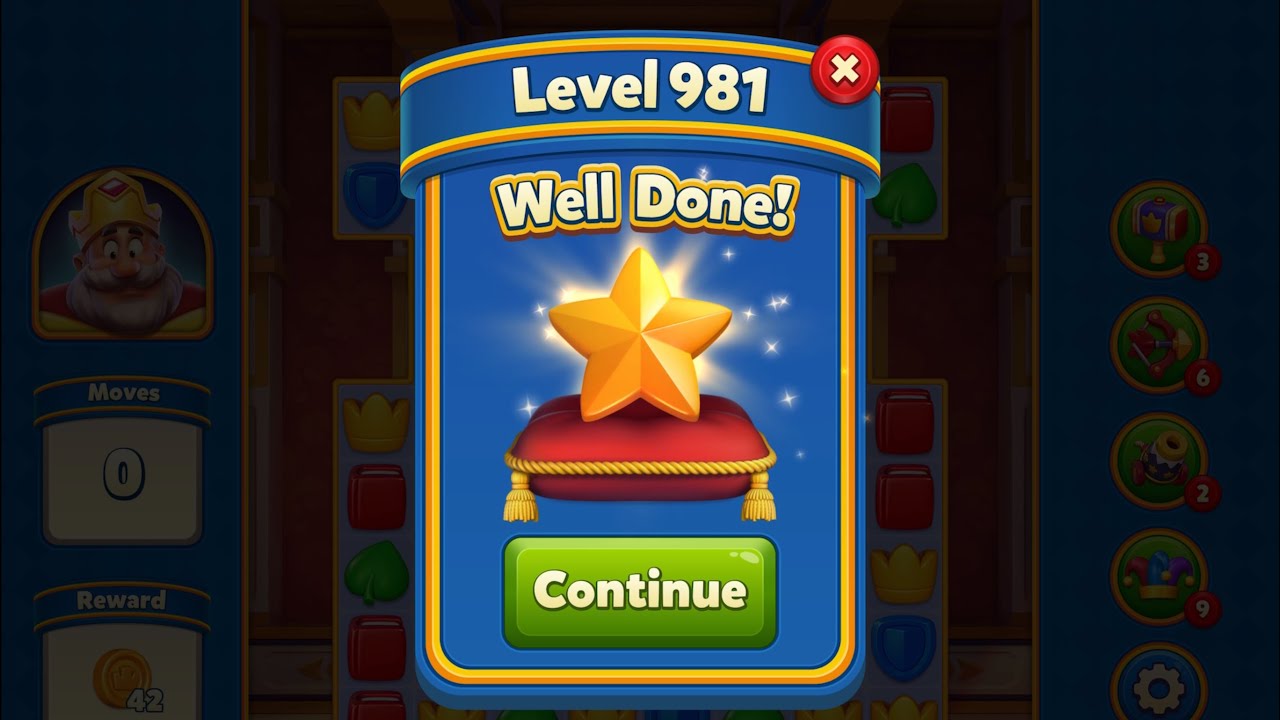 Royal Match - King Robert - Level 981 to 990