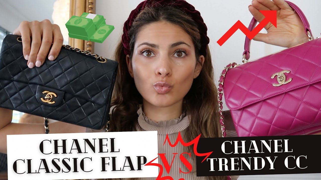 Chanel cc trendy medium vs Chanel cc trendy small. Size compare, what can  you fit, try on #chanel 