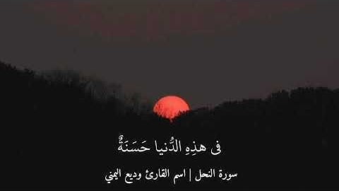 وقيل للذين اتقوا ماذا انزل ربكم | سورة النحل | القارئ الشيخ وديع اليمني