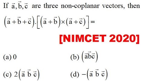 If \[\vec a,\vec b,\vec c\] are three non-coplanar vectors, then \[\left( {\vec a + \vec b + \vec c}