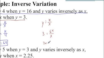 Lesson 9.5 - Inverse Variation Examples