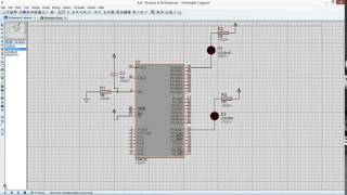 LED BLINKING SIMUALTION USING AT89S52 (8051) IN PROTEUS