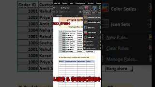 Duplicate Data? Clean It in Seconds  | Excel UNIQUE Function  #exceltips #excel #excelinterview