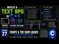C++ Text RPG part # 16_1 - Shops - The Shop Loader