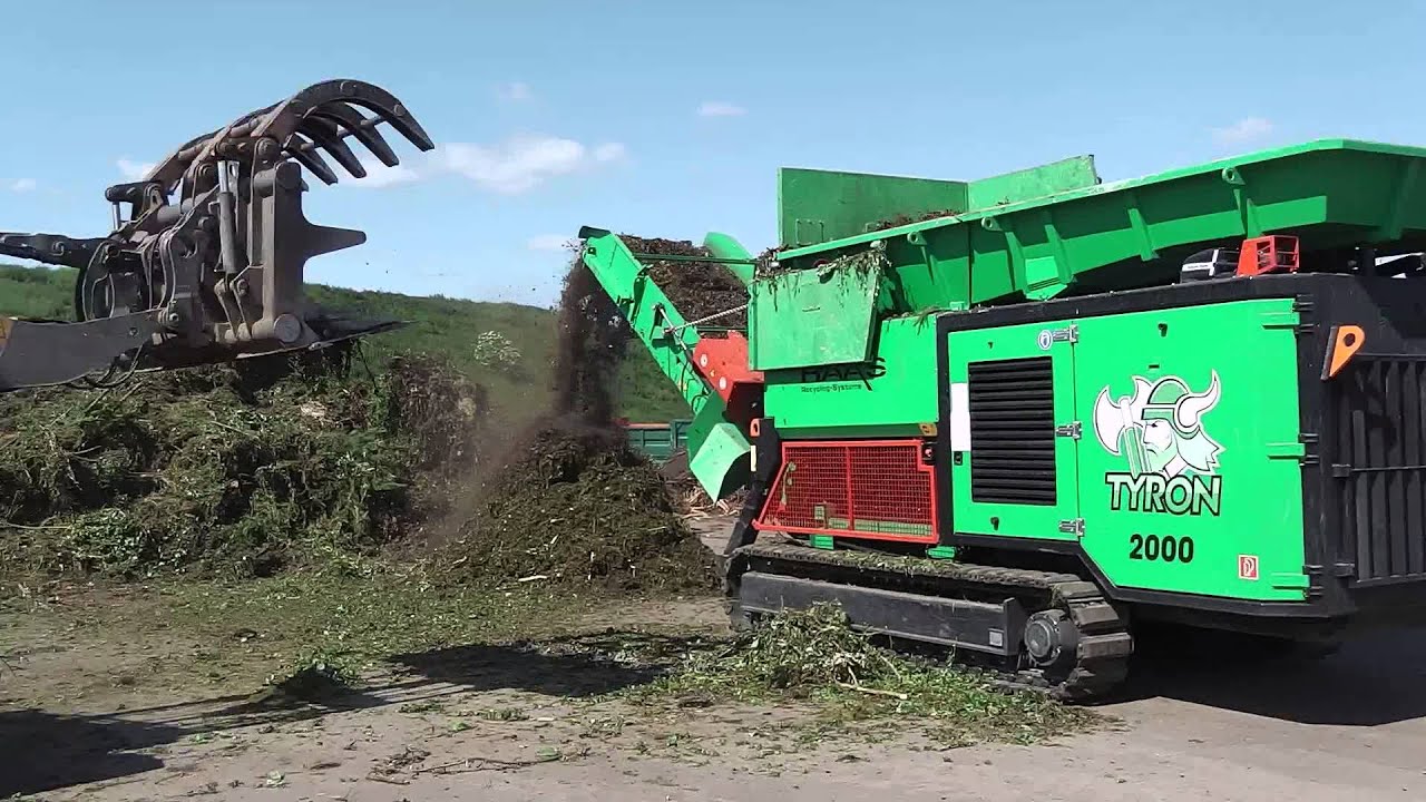 Haas Tyron 2000 Shredding Green Waste YouTube