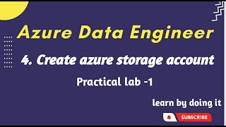 4. How to create Storage account on Azure Portal | Azure Data Engineer