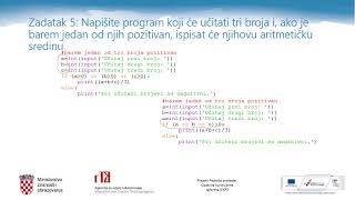 Informatika, 1.r. SŠ - Grananje u Pythonu (zadatci)