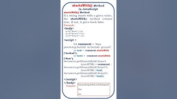 startswith() method in javascript @ensolutions5210 #javascript #startswith #javascripttutorials