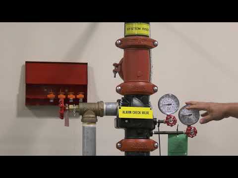 Components of a Wet Fire Sprinkler System, Main Drain Test, and Inspector Test