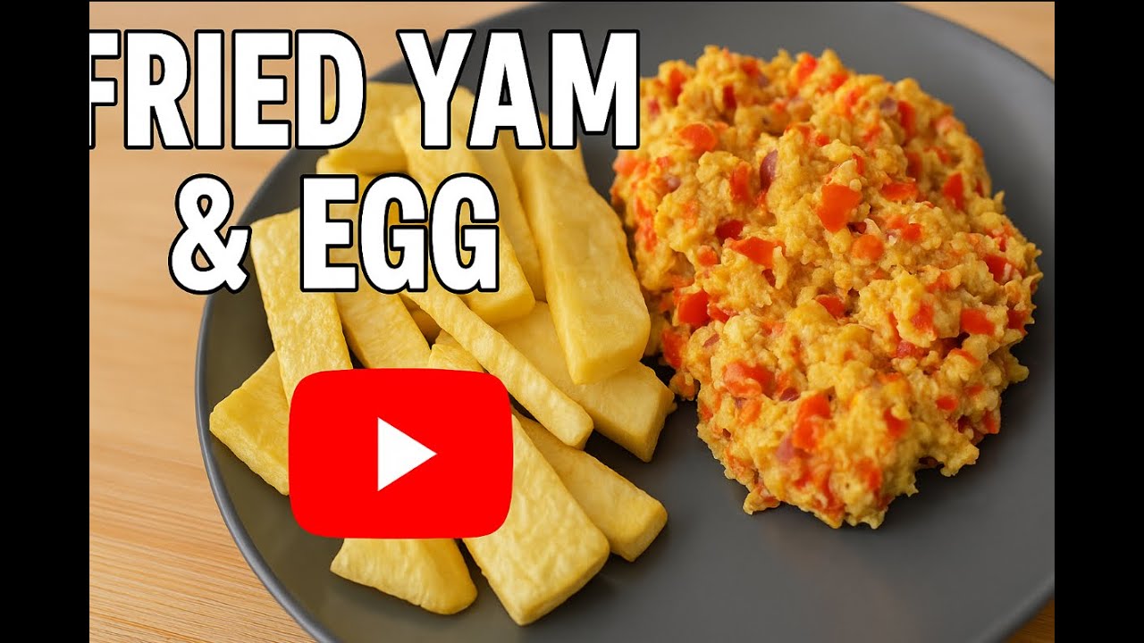 Как приготовить жареный батат с яичным соусом | Простой рецепт нигерийского завтрака 