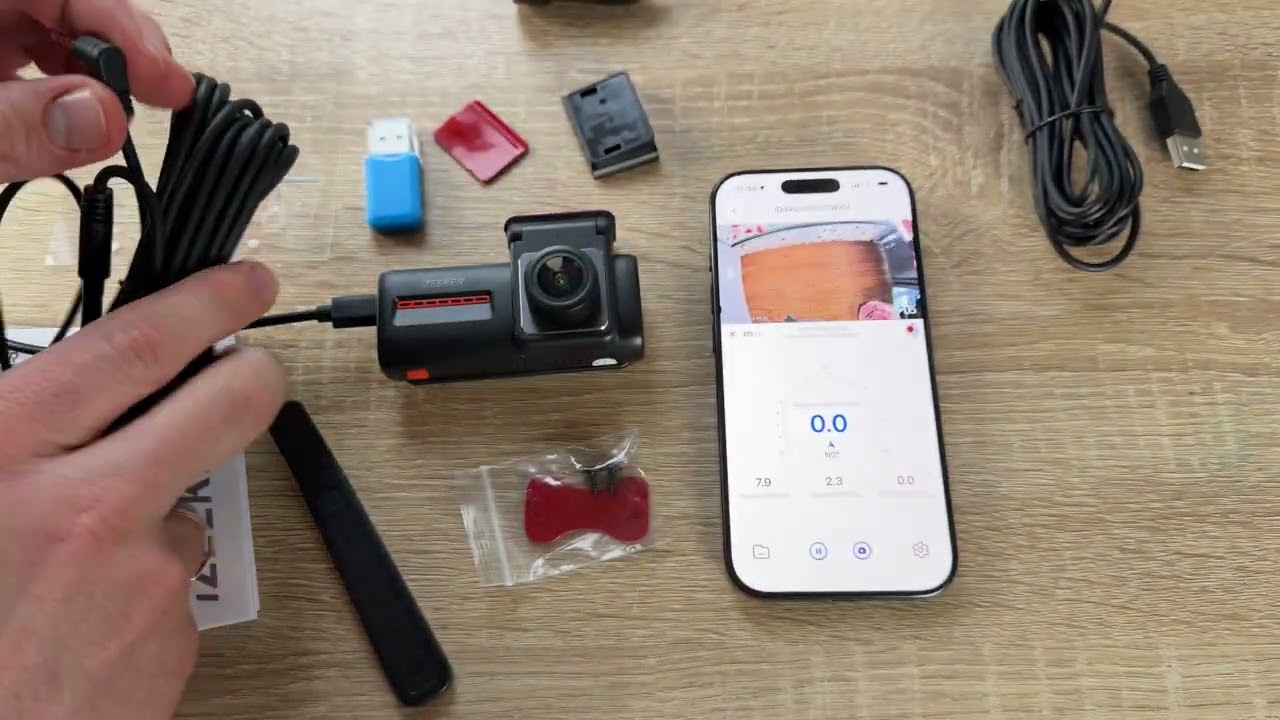 iZEEKER 4K Dashcam Car Front Rear, Wi-Fi 6 Car Camera with free SD card, unboxing and instructions